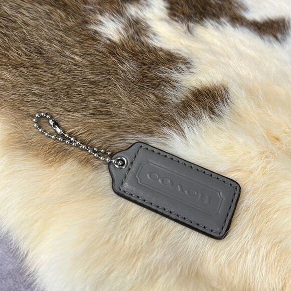 Coach Gray Leather Hang Tag Replacement - Picture 2 of 4